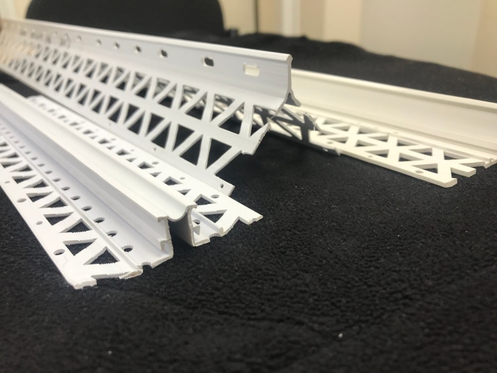 White rigid PVC angle bead profiles